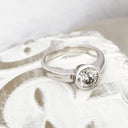 Handcrafted Dazzling Solitaire White Diamond Ring