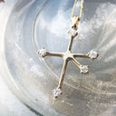 White Diamond and Yellow Gold Southern Cross Pendant