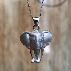 White Gold Elephant Pendant