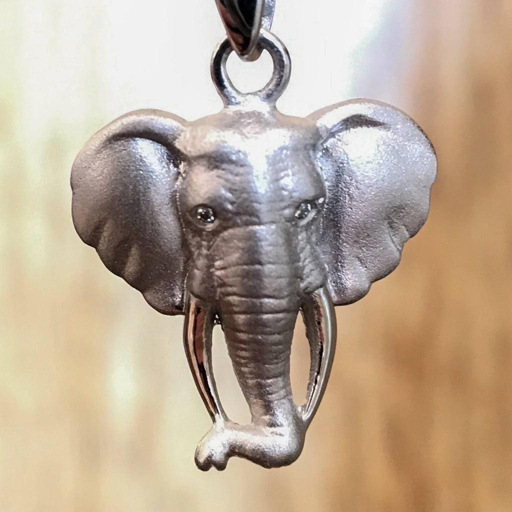 White Gold Elephant Pendant