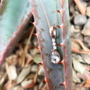 Pear Cut Morganite, Diamond and Rose Gold Pendant