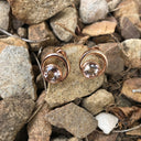 Double Hoop Bezel Set Morganite Earrings
