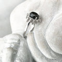 Oval Cut Black Diamond Ring