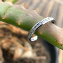 Channel Set Diamond and White Gold Half Eternity Ring
