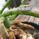 Channel Set Diamond and White Gold Half Eternity Ring