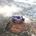 Handcrafted Cushion Cut Amethyst and Diamond Pendant and Chain
