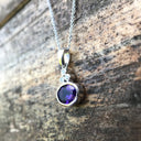 Oval Cut Amethyst with Trilogy Accent Pendant and Chain