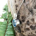 Majestic Handcrafted Blue Topaz Pendant and Chain