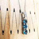 Eternal Promise London Blue Topaz and Diamond Pendant