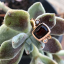 Garnet and Diamond Rose Gold ring