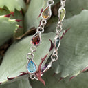 Rainbow Pear Bezel Set Bracelet