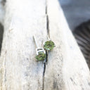Round Cut Peridot Studs