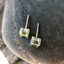 Peridot Square Cut Studs