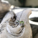 Elegant Round Cut Peridot Solitaire Pendant and Chain