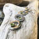 Peridot And Diamond Circle Pendant