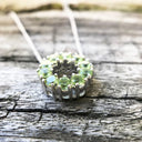 Peridot Halo Pendant