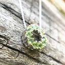 Peridot Halo Pendant