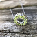 Peridot Halo Pendant