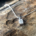 Handcrafted Emerald Cut Diamond Pendant