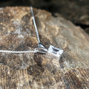 Handcrafted Emerald Cut Diamond Pendant