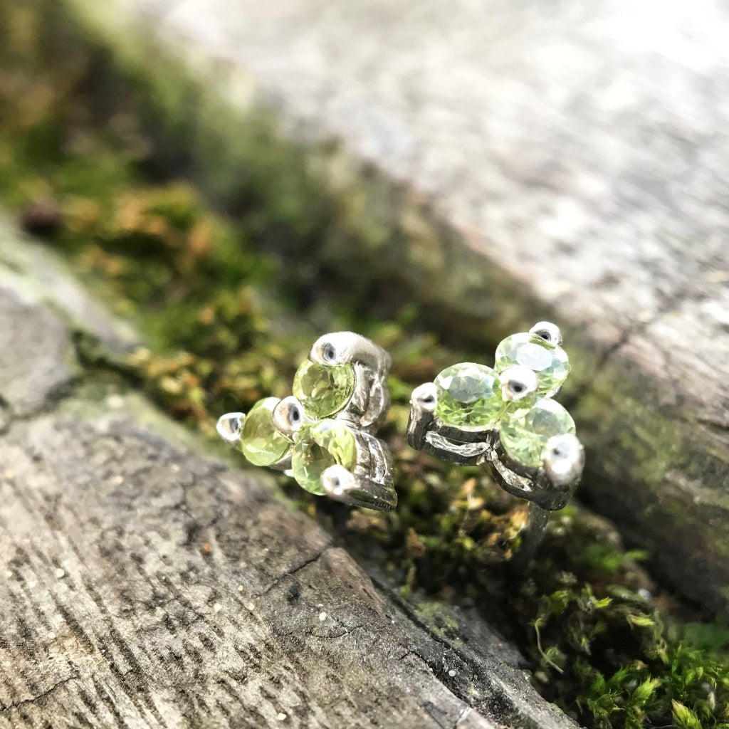 Trilogy Peridot Stud Earrings