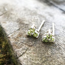 Trilogy Peridot Stud Earrings