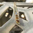 Round Cut Citrine Channel Set Drop Pendant