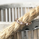 Twisted Rose Gold and Diamond Wedding Band