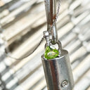 Double Claw Trilliant Cut Peridot Pendant