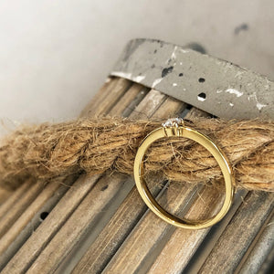 Classic Diamond Solitaire Ring in 18ct Yellow Gold 