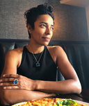 Square Cut Topaz Statement Pendant