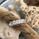 Alternating White Gold Bar and Diamond Pair Ring