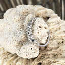 Alternating White Gold Bar and Diamond Pair Ring