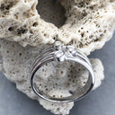 Triple Diamond Split Shank Ring