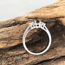 14ct Black And White Diamond Trilogy Ring