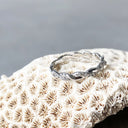 Braided Diamond and White Gold Band
