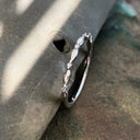 Delicate Crimped Diamond Wedding/Stacking Band