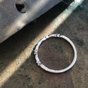 Delicate Crimped Diamond Wedding/Stacking Band