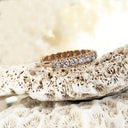 Rose Gold 17 Diamond 3/4 Eternity Band