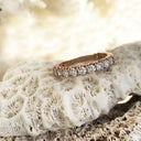 Rose Gold 17 Diamond 3/4 Eternity Band