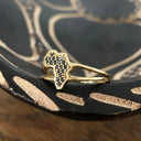 Africa Black Diamond Split Band Ring