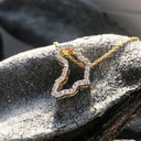 Diamond Studded 9-carat Gold Africa Pendant