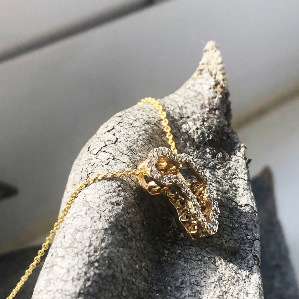 Diamond Studded 9-carat Gold Africa Pendant