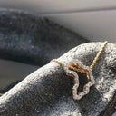 Diamond Studded 9-carat Gold Africa Pendant