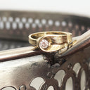 Organic Flow Yellow Gold and Diamond Ring