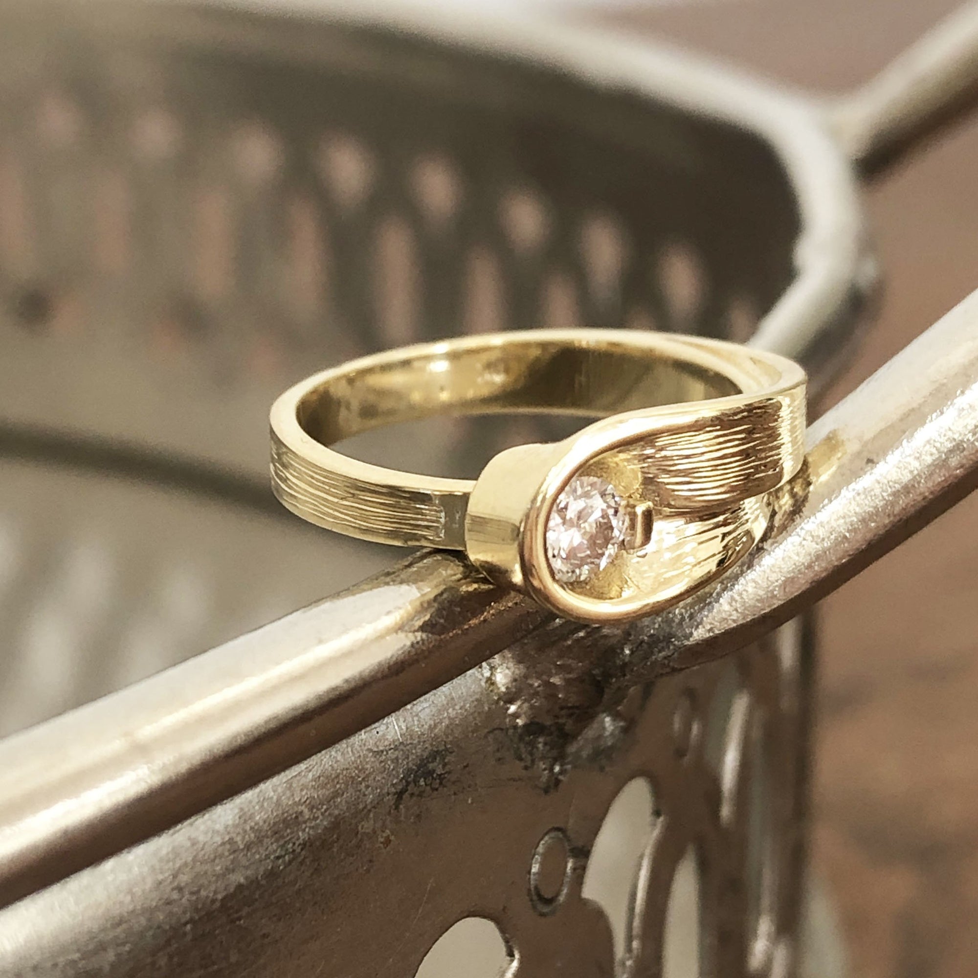 Organic Flow Yellow Gold and Diamond Ring Afrogem Jewellers