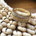 Animal track with diamond detail ring