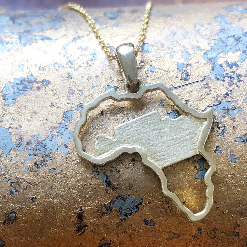 Table Mountain and Africa Map pendant