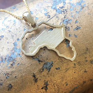 Table Mountain and Africa Map pendant