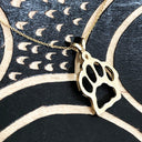 Gold Paw print Pendant